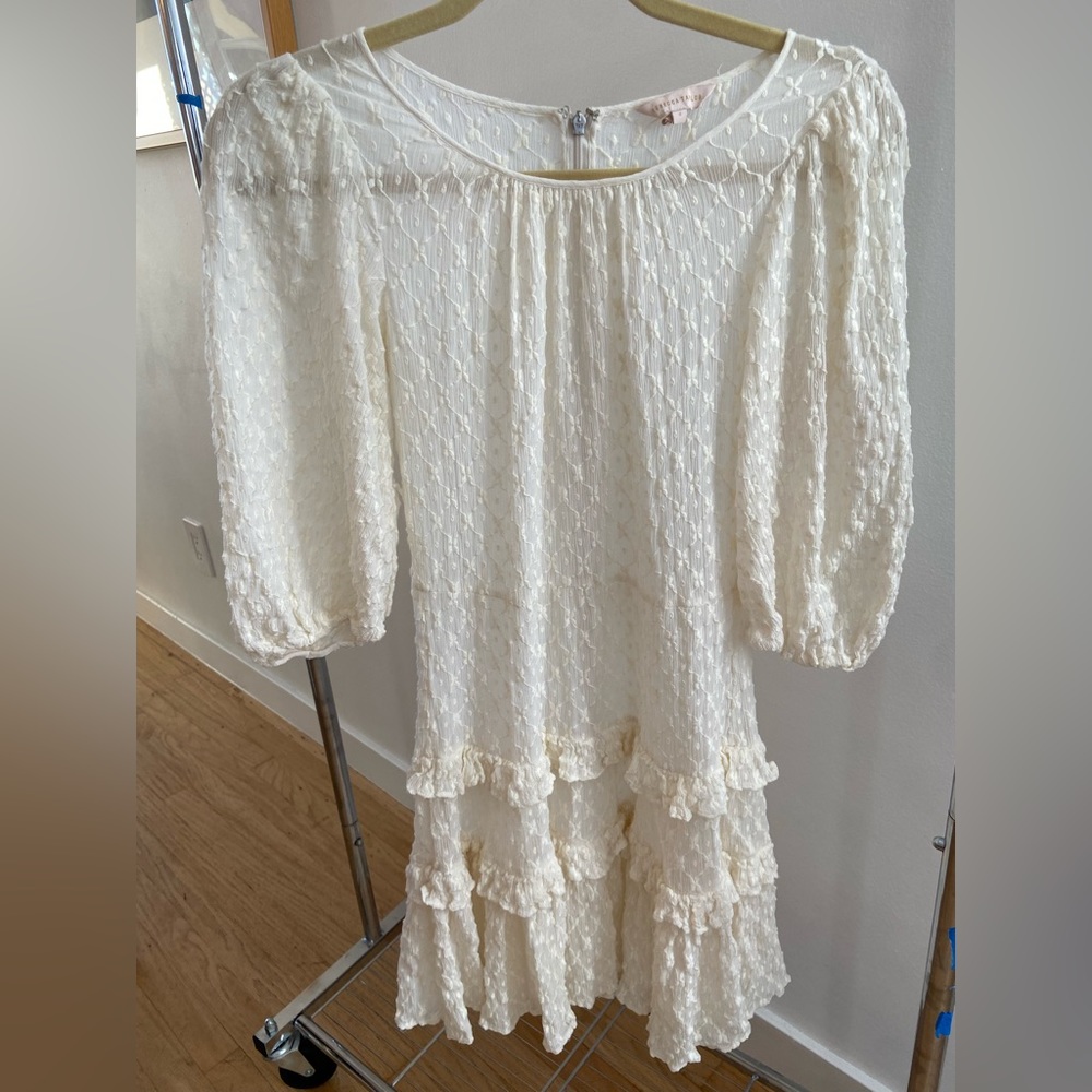 Cream long sleeve dress